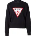 GUESS for woman. W2YQ16KBA11 Original Fleece Sweatshirt black (XL), Casual, Cotton