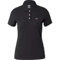 Levi's for woman. 52599-0046 Slim polo shirt black (S), Casual, Cotton, Short sleeve
