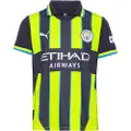 Puma Manchester City 24/25 Away Jersey Youth, Clothing, Navy/Yellow Glow, 15-16Y