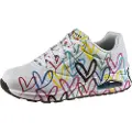 SKECHERS for woman. 155507 Sneakers Uno multicolor, white (37), 3 to 5 cm, Laces