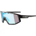 Bliz Fusion Matt Black Sunglasses, Smoke w Blue Multi
