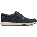 Clarks for man. 26176972 Sailview Lace leather boat shoes (39.5), Flat, Laces, Casual