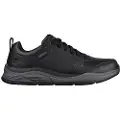 SKECHERS for man. 210021 Relaxed Fit Benago Leather Sneakers black (46), Flat, Laces, Casual