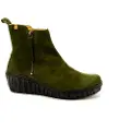 El naturalista for woman. 2516711FE005_0G3 N5167 Myth Yggdrasil green leather ankle boots -Height 5cm (41), 5 to 8 cm, Zip, Casual