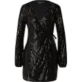 Superdry Sequin Wrap Langarmet Kort Kjole