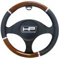 HP Autozubehör Ratbetræk (Ø x H) 39 cm x 4 cm Polyurethan (PU) 3-farvet, Sort, Træ, Aluminium 37 - 39 cm
