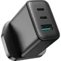 JOYROOM JR-TCF10 fast charger 2x USB-C USB-A 32W (UK plug) - black