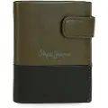 Pepe Jeans unisex. 7831233 Dual leather wallet with click closure Khaki Green (OSFA), Casual