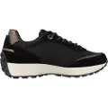 Carmela for woman. 16199702-NEGRO Leather trainers 161997 black (37), Flat, Laces, Casual