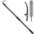 Vevor manuell stangsag, 4,9-20 fot uttrekkbar trebeskjærer, skarpt stålblad for trimming av høye grener, med lett håndtak av aluminiumslegering og en chenillebørste, for beskjæring av palmer og busker