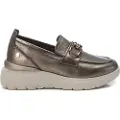 Carmela for woman. 16183703-PLOMO Leather Moccasins 161837 silver (41), 3 to 5 cm, None, Casual, Classic