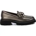 Carmela for woman. 16199101-PLOMO Silver leather loafers 161991 (37), Flat, None, Casual