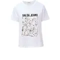 Salsa Jeans Graphic Print Kortarmet T-skjorte
