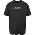 Mc Clothes Missing Piece Acid Washed Heavy Oversized Kortarmet T-skjorte