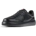 Camper for man. K100841-015 Runner Leather Sneakers K21 black (43), Flat, Laces, Casual