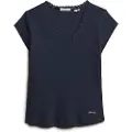 Superdry Essential Lace Trim Kort Ermet V-hals T-skjorte