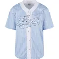 Karl kani Varsity Logo Pinstripe Baseball Kortarmet Skjorte