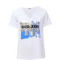 Salsa Jeans 21008927 Graphic Print Kortarmet T-skjorte