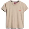 Superdry for woman. W1011493A T-shirt with logo Essential beige (XS), Casual, Cotton, Short sleeve