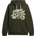 Superdry for man. M2013661A Worker Scripted sweatshirt green (S), Casual, Sport, Cotton