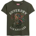 Superdry Tattoo Rhinestone Fitted Kortarmet T-skjorte