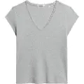 Superdry Essential Lace Trim Kort Ermet V-hals T-skjorte