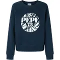 Pepe Jeans for woman. PL581478 Elena navy sweatshirt (L), Casual, Cotton, Sustainable
