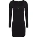 Tommy Hilfiger Metallic Linear Bodycon Langarmet Kort Kjole