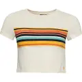 Superdry for woman. W1011177A Vintage beige striped short t-shirt (L), Casual, Cotton, Short sleeve