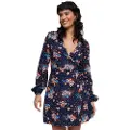 Superdry Printed Wrap Langarmet Kort Kjole