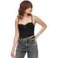 Superdry Lace Satin Corset Ermeløs Topp
