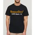 Superdry for man. M1011894A T-shirt with Venue Duo logo black (XXL), Casual, Cotton, Short sleeve
