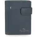 Pepe Jeans unisex. 7841233 Staple leather wallet with click clasp closure Navy blue (OSFA), Casual
