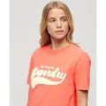 Superdry Retro Flock Relaxed Kortarmet T-skjorte