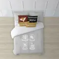 Play Fabrics Dynetrekk Med Hogwarts-skjold Og Knapper Til 180 Seng 260x240 Cm