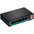 Trendnet TPE LG50 - Switch - ikke-styrt - 4 x 10/100/1000 (PoE+) + 1 x 10/100/1000 - stasjonær - PoE+ (32 W) - TAA-samsvar