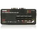 StarTech.com 4-porters Usb Kvm-svitsj Med Lyd Og Kabler
