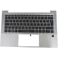 HP - Erstatningstastatur for bærbar PC - bakbelysning - Storbritannia - med toppdeksel - for EliteBook 830 G7 (Privacy)