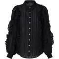 Salsa Jeans Ruffle Sleeve Skjorte Med Lange Ermer