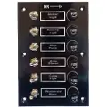Goldenship Bakeliittpanel Med 6 Brytere Og Sikringsholdere 15a 12v