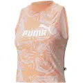 Puma Floral Vibes Aop High Neck Ermeløs T-skjorte