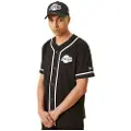 New Era Distressed Logo Button Up Los Angeles Lakers Kortarmet T-skjorte