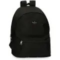 Pepe Jeans unisex for kids. 6332421 Backpack 6332421 black -31x44x17.5cm (OSFA), Casual, Polyester, children's fashion