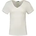Superdry for woman. W1011181A Flamed T-shirt with white embroidered v-neck collar (XL), Casual, Cotton, Short sleeve