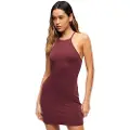 Superdry for woman. W8011537A Maroon olympic back mini dress (XS), Casual, Modal, Sleeveless / Straps