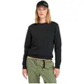 Timberland for woman. TB0A5NMX0011 Basic sweatshirt with crew neck and brushed back Exeter River black (S), Casual, Cotton