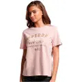 Superdry Luxe Metallic Logo Kortarmet T-skjorte