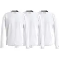 Tommy Hilfiger for man. UM0UM03022 Pack of 3 white long sleeve t-shirts (S), Homewear, Cotton, Sustainable