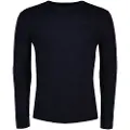 Superdry for man. M6110564A Essential navy crew neck jumper (XL), Casual, Nylon