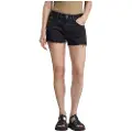 G-Star for woman. D24376-D291-A814 Short True Raw Edge black (34), Casual, Denim, Organic Cotton, Sustainable